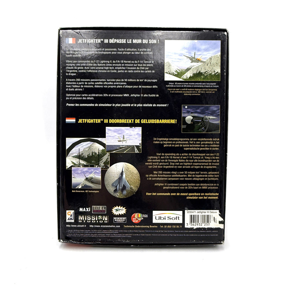 Jetfighter III Combat Flight Simulator Deluxe PC Big Box