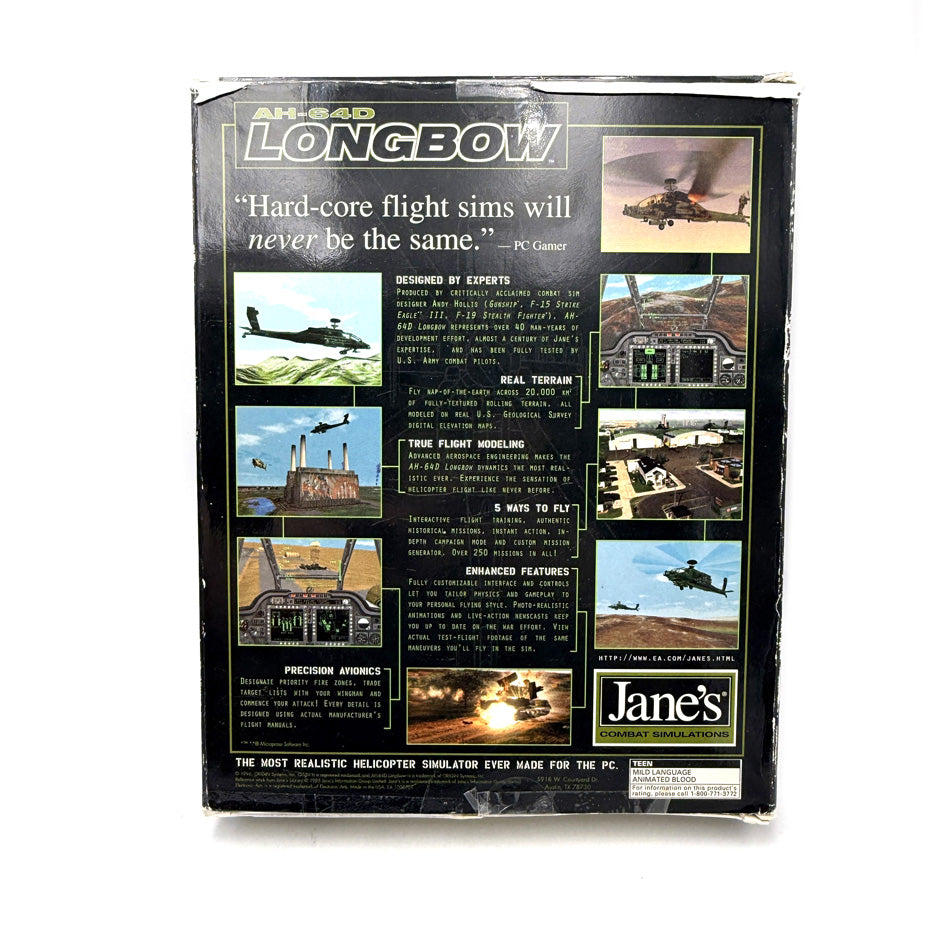Jane's Combat Simulation AH-64D Longbow PC Big Box 