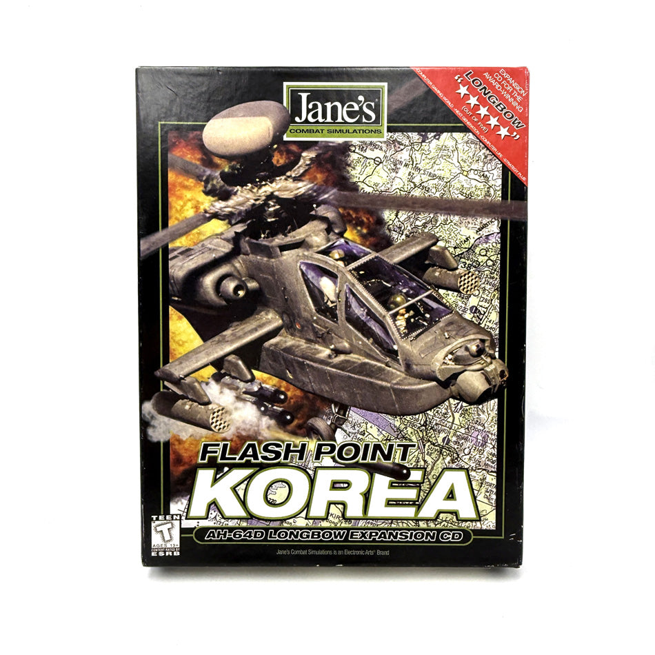 Jane's Combat Simulations Flash Point Korea AH-64D Expansion CD PC Big Box