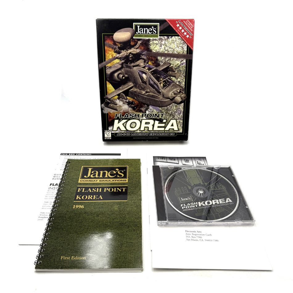 Jane's Combat Simulations Flash Point Korea AH-64D Expansion CD PC Big Box