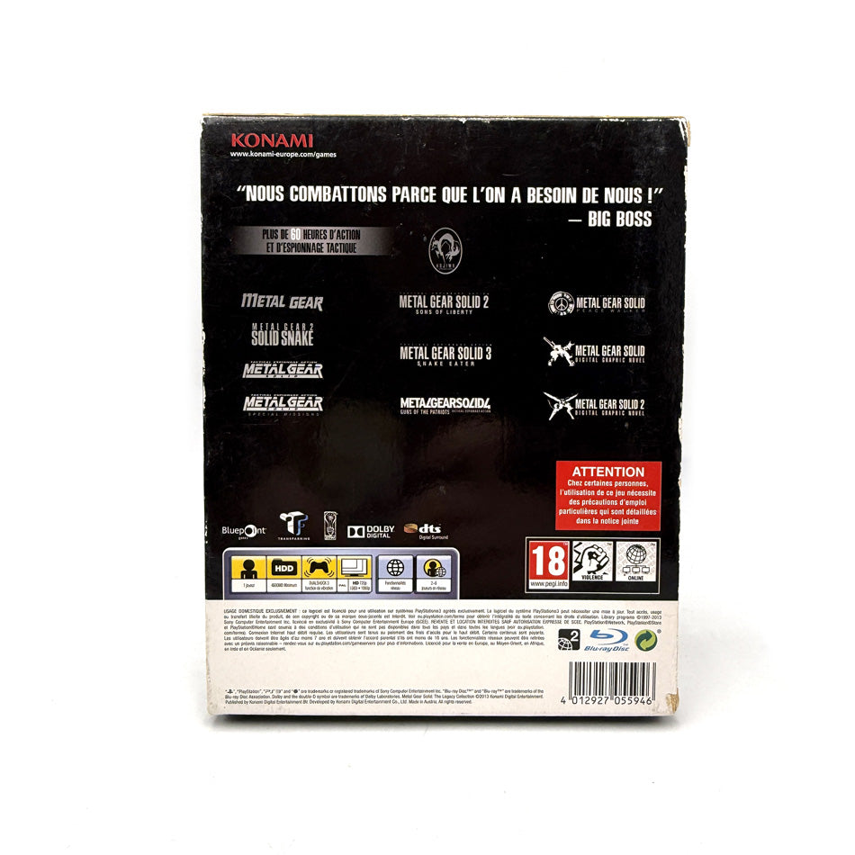 Metal Gear Solid: The Legacy Collection 1987-2012 Playstation 3