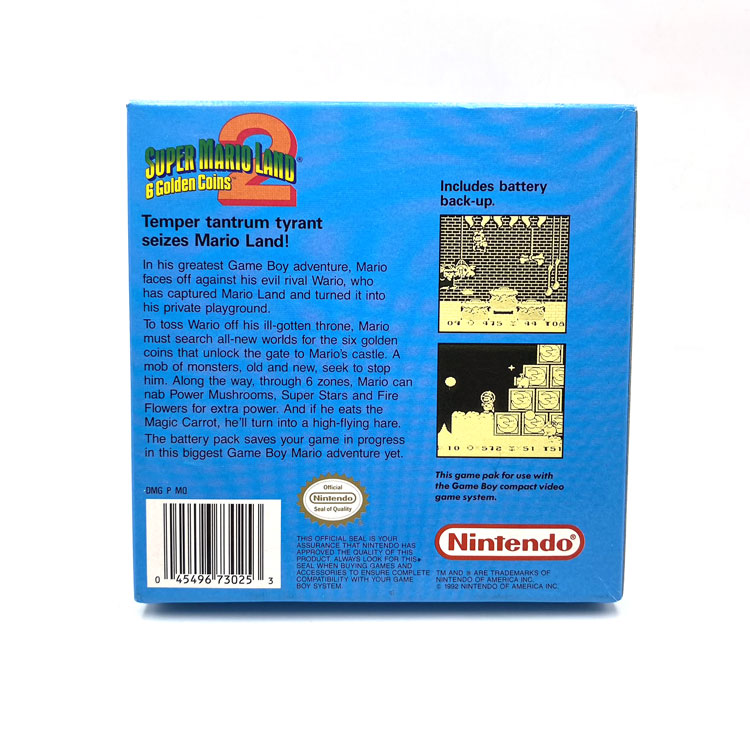 Boite et notices Super Mario Land 2 6 Golden Coins Nintendo Game Boy