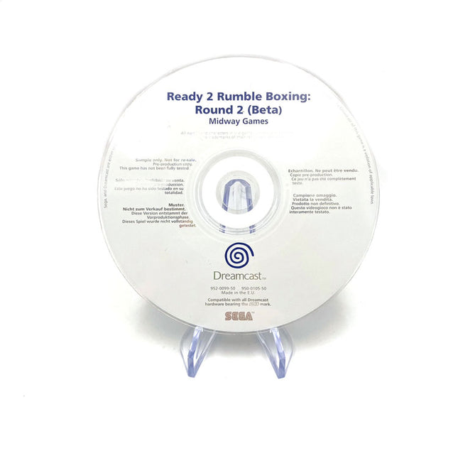 Ready 2 Rumble Boxing Round 2 Beta Sega Dreamcast White Label Promo