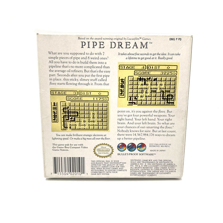 Pipe Dream Nintendo Game Boy