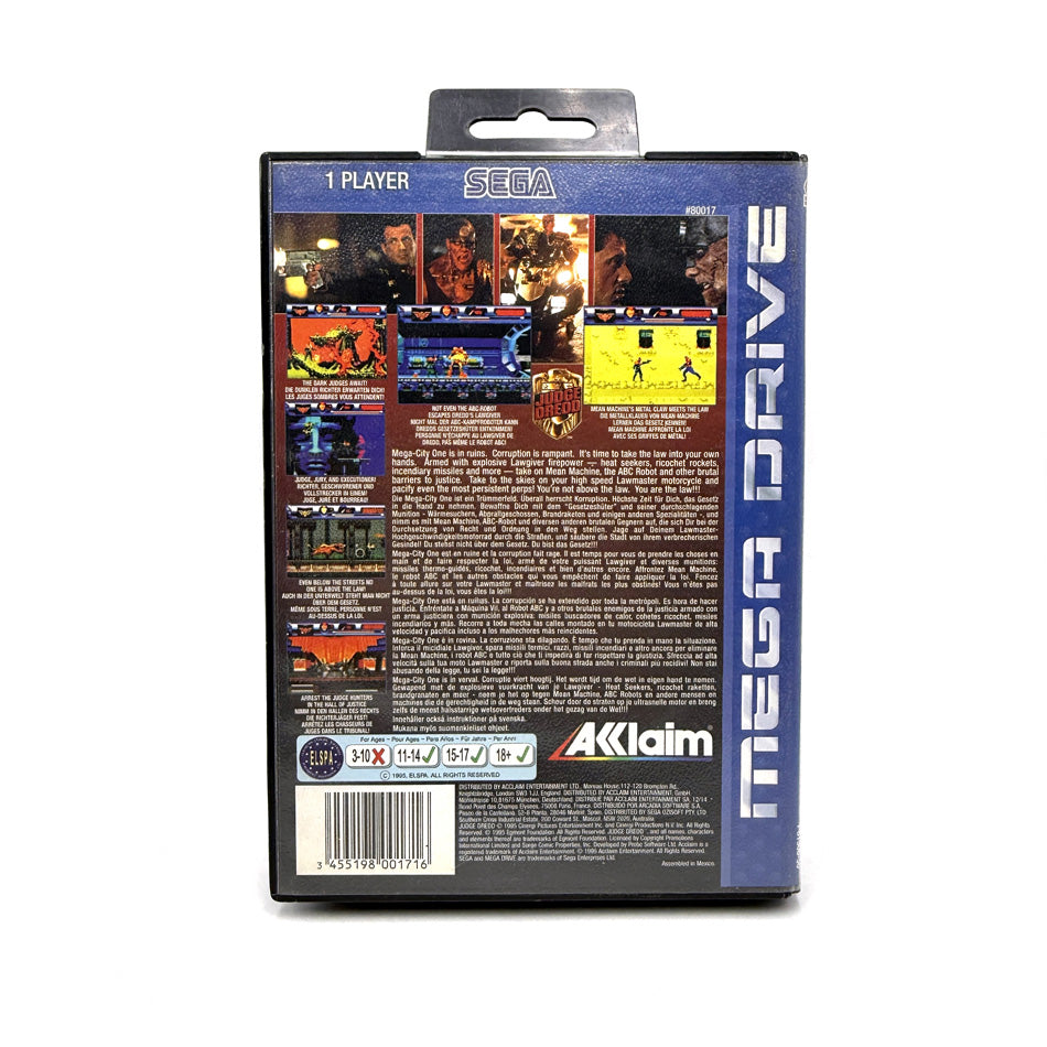 Jeu sega mega drive judge dredd pal - Jeux vidéo Jeu sega mega drive judge dredd pal - Jeux vidéo