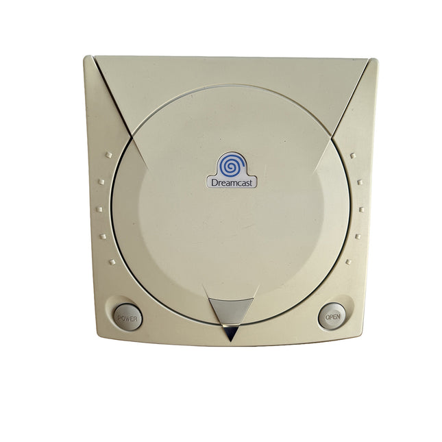 Console Sega Dreamcast HS à réparer ou pour pièces : vue principale de l’exemplaire et du contenu fourni