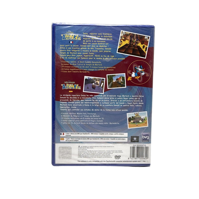 Donald Duck Quack Attack Playstation 2 neuf sous blister – dos