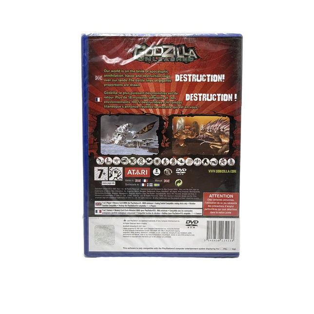 Godzilla Unleashed Playstation 2 neuf sous blister – dos