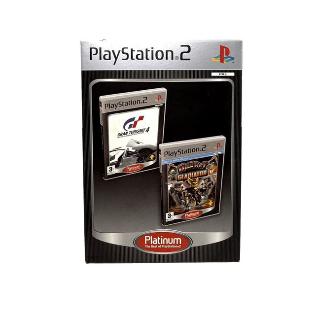 Coffret Gran Turismo 4 + Ratchet Gladiator Platinum PlayStation 2 – photo 1