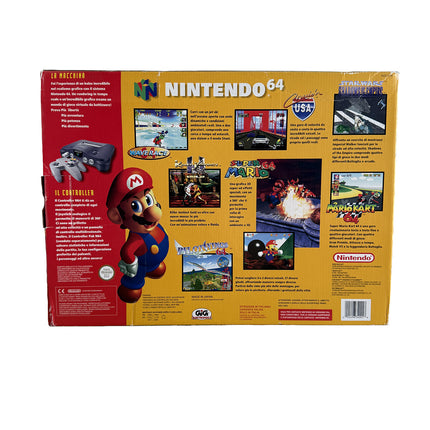 Dos de la boîte Nintendo 64 italienne