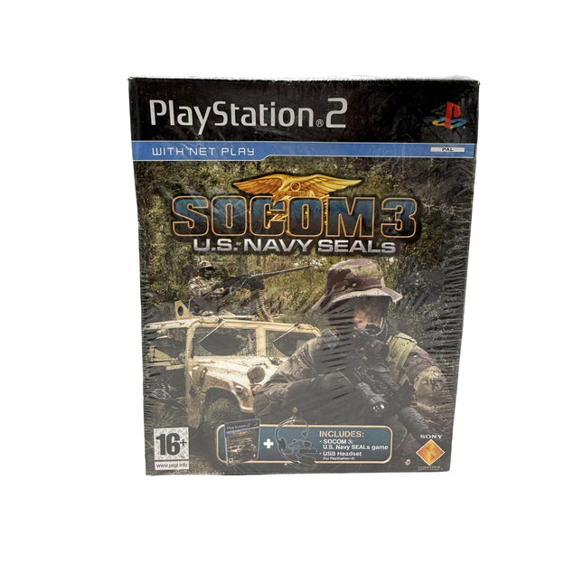 SOCOM 3 U.S. Navy SEALs + Casque USB Playstation 2 (Neuf sous blister)