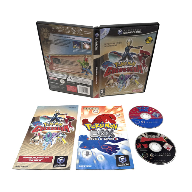 Pokémon Colosseum + Pokémon Box GameCube – contenu : deux disques et deux notices