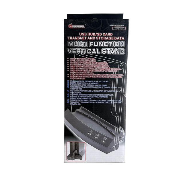 Support vertical Dragon avec hub USB et lecteur SD pour Playstation 3 Slim — vue 1