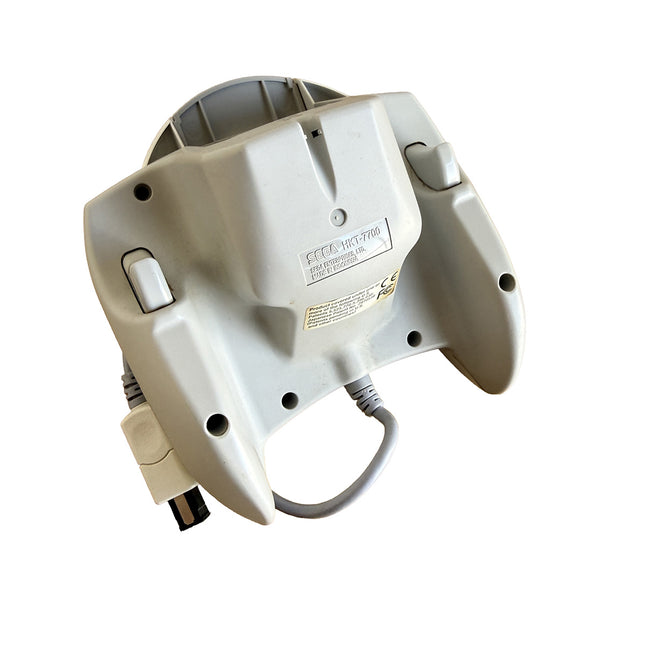 Manette officielle Sega Dreamcast blanche, vue détaillée de l’exemplaire
