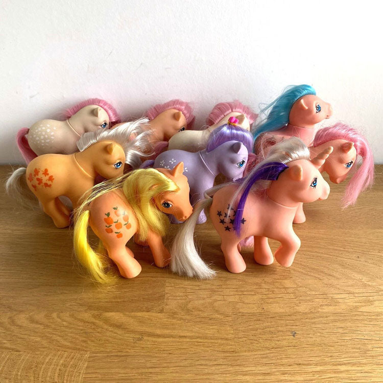 Lot de 9 figurines My Little Pony G1 82-83 Hasbro Mon Petit Poney Made in Italy