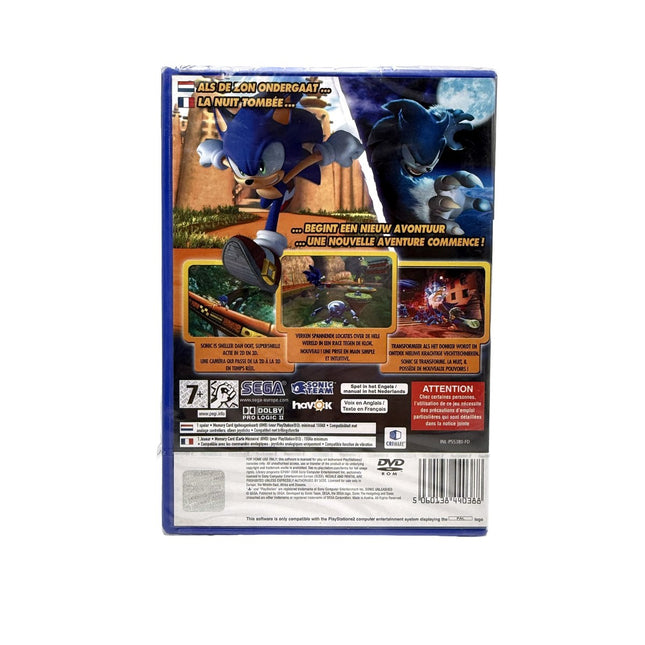 Sonic Unleashed Playstation 2 neuf sous blister – dos