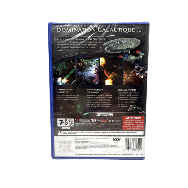 Star Trek Conquest Playstation 2 neuf sous blister – dos