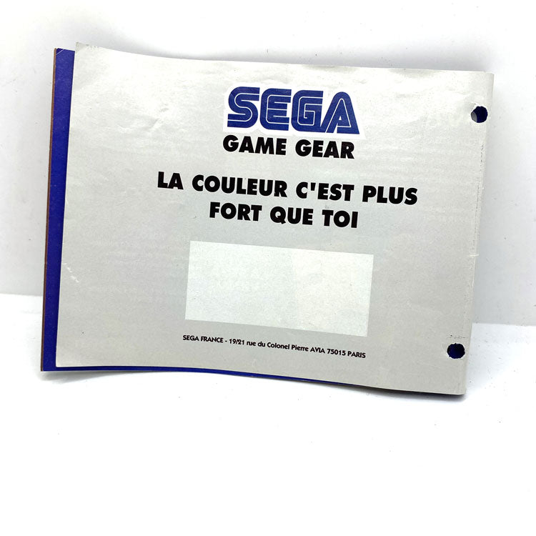 Notice Catalogue de jeux Sega Game Gear (1993)
