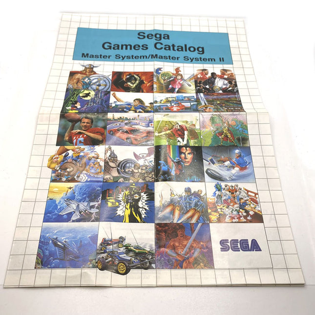 Notice Sega Games Catalog Sega Master System