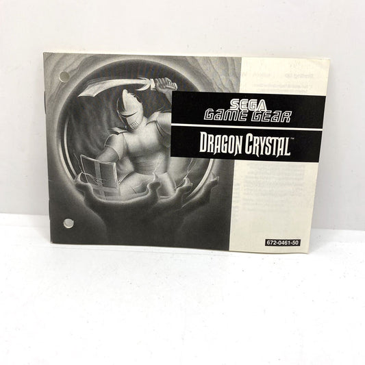 Notice Dragon Crystal Sega Game Gear