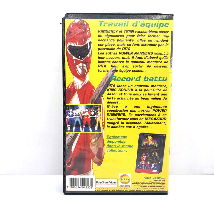 VHS Power Rangers Travail d'équipe & Record Battu