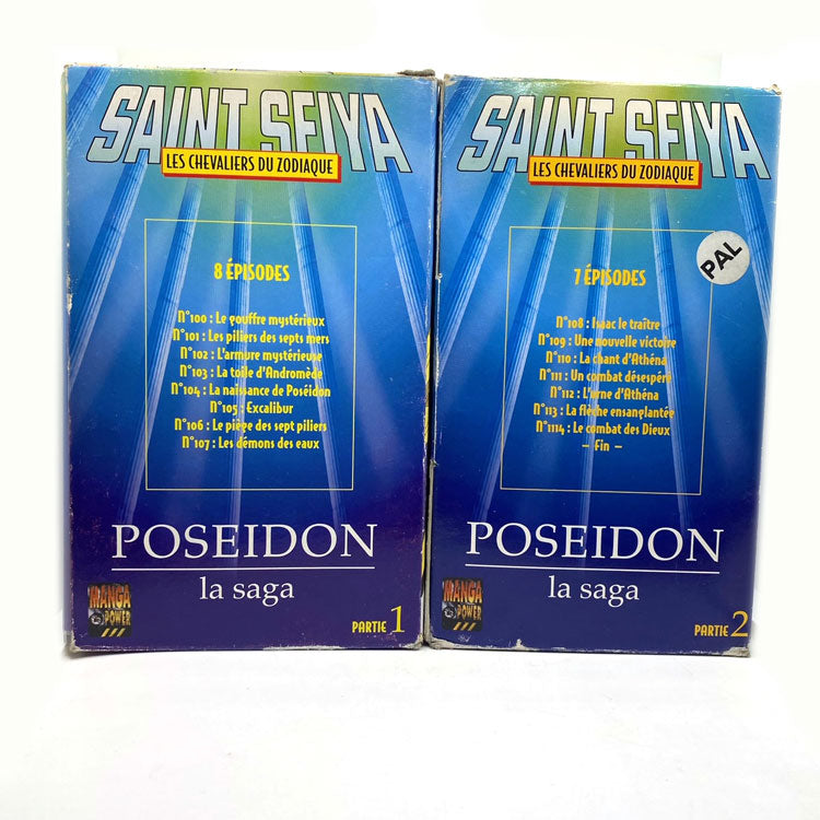 2 Coffrets VHS Saint Seiya Les Chevaliers du Zodiaque Saga Poséidon