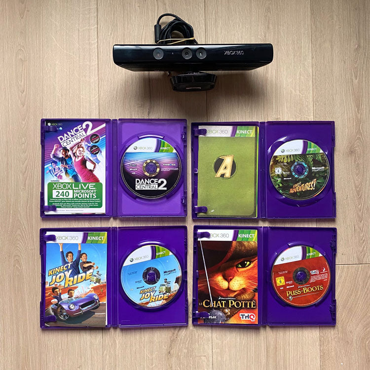 Kinect Xbox 360 + 4 jeux