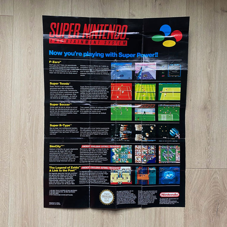 Poster Notice Super Nintendo