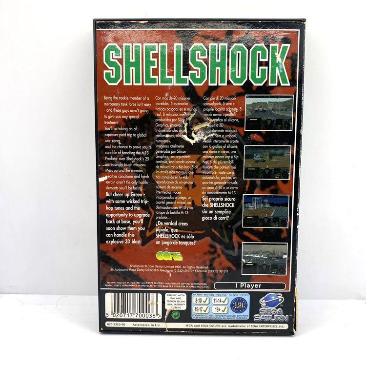 Shellshock for Sega Saturn online with Rep Card