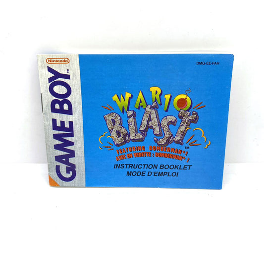 Notice Wario Blast Nintendo Game Boy