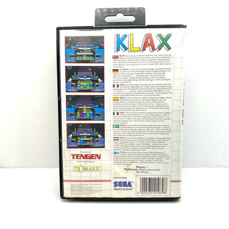 Klax Sega Master System
