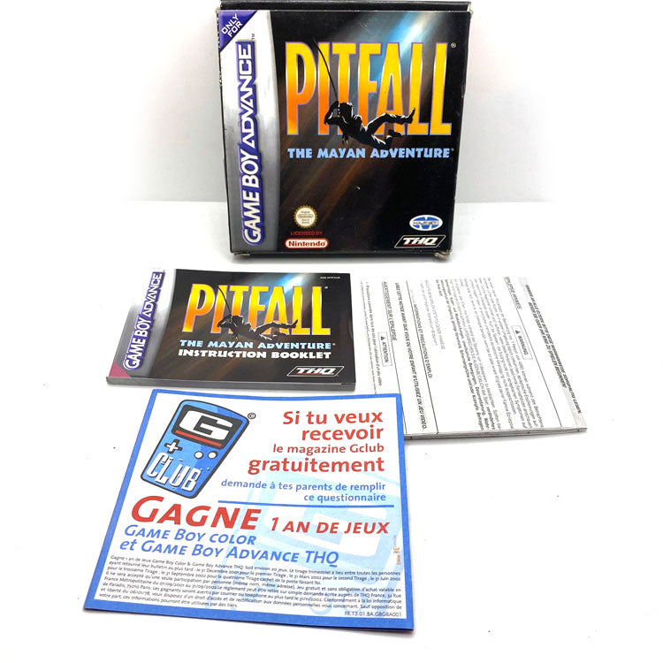Boite et notices Pitfall Nintendo Game Boy Advance