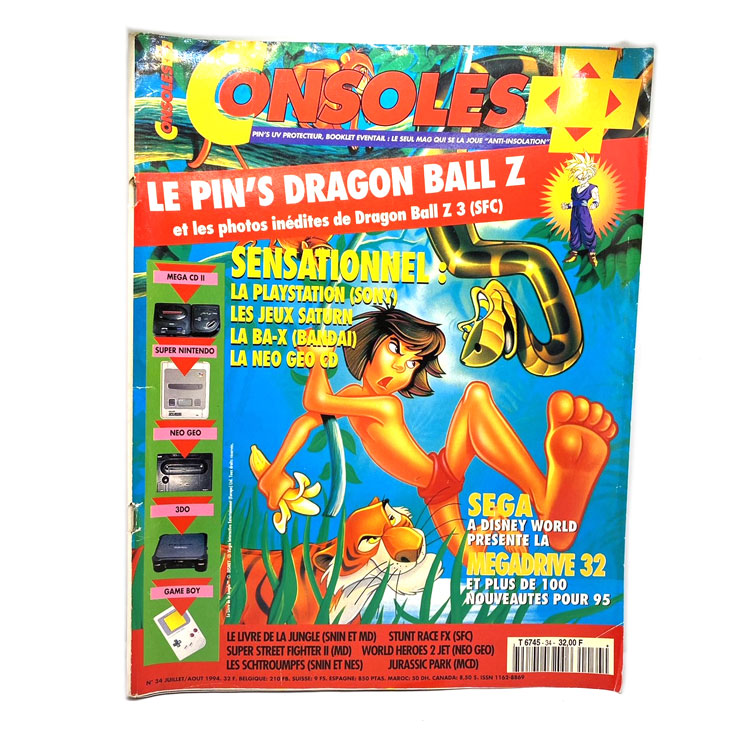 Magazine Consoles + Numéro 34 Juillet Aout 1994
