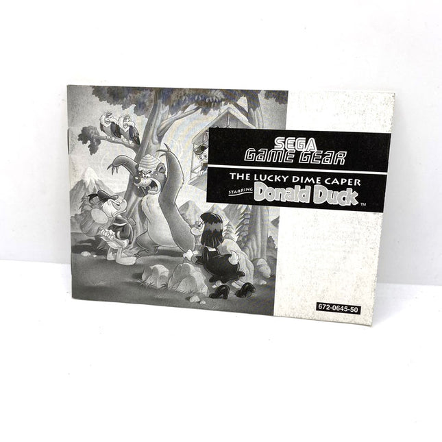 Notice The Lucky Dime Caper Starring Donald Duck Sega Game Gear