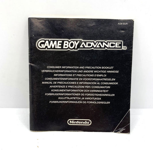 Notice Nintendo Game Boy Advance
