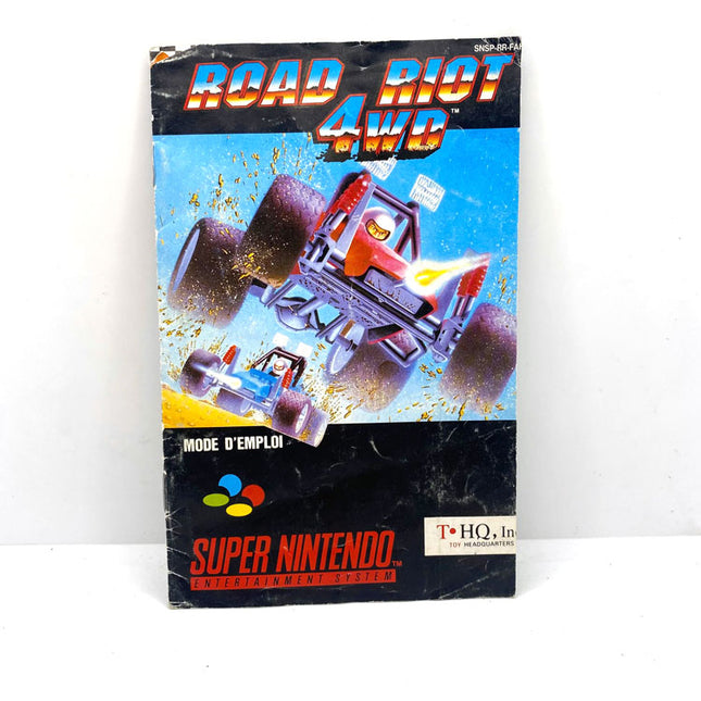 Notice Road Riot 4WD Super Nintendo