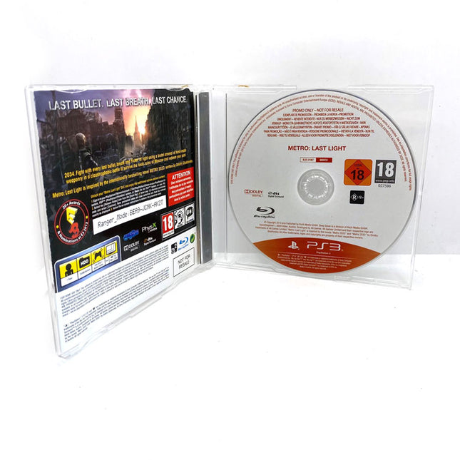 Metro Last Light PlayStation 3-promotieschijf