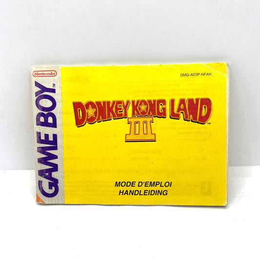 Notice Donkey Kong Land III Nintendo Game Boy