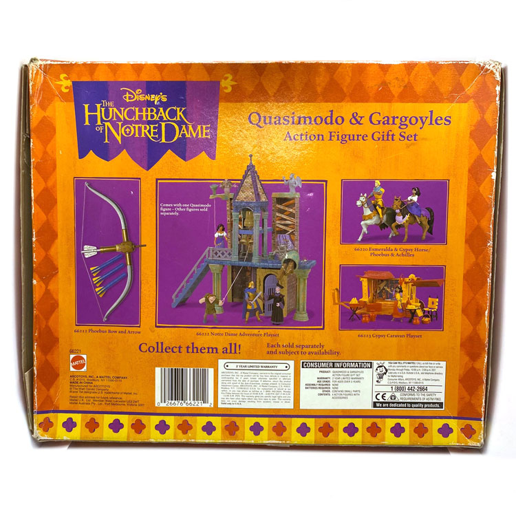 Le Bossu de Notre Dame Quasimodo & Gargoyles Action Figure Gift Set Mattel 66221 (1996)