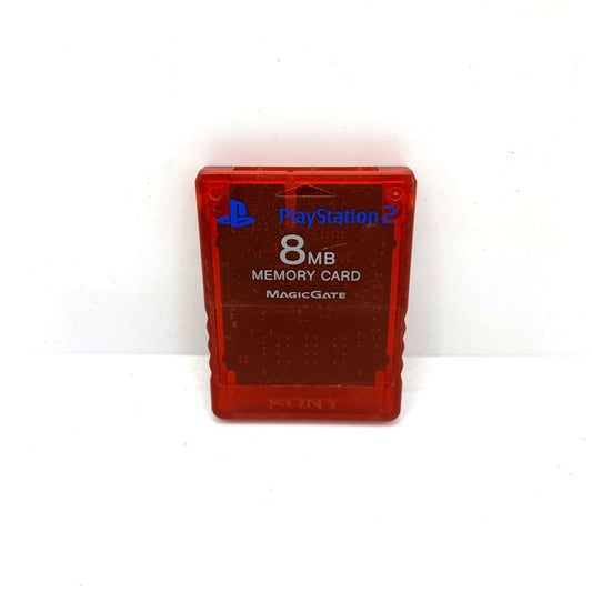 Memory Card 8MB Playstation 2 Clear Red